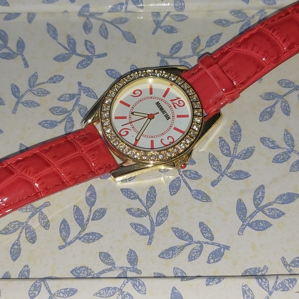 Manhattan by Croton Crystal Bezel Watch